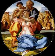 Michelangelo Buonarroti The Holy Family with the infant St. John the Baptist oil painting on canvas